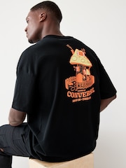 Converse Black 100% Cotton Mushroom House T-Shirt - Image 2 of 8