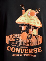 Converse Black 100% Cotton Mushroom House T-Shirt - Image 8 of 8