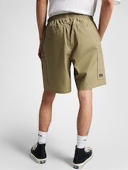 Converse Khaki Green 100% Cotton Utility Baggy Shorts - Image 2 of 9