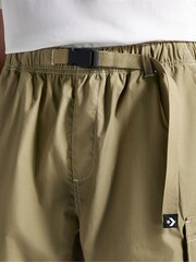 Converse Khaki Green 100% Cotton Utility Baggy Shorts - Image 5 of 9