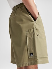 Converse Khaki Green 100% Cotton Utility Baggy Shorts - Image 6 of 9