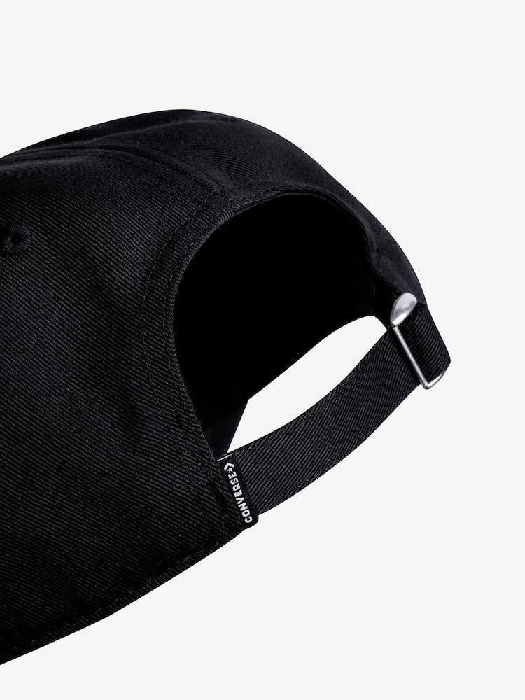 Converse Black 100% Cotton Baseball Cap - Image 2 of 2 Converse Black 100% Cotton Baseball Cap - Image 2 of 2