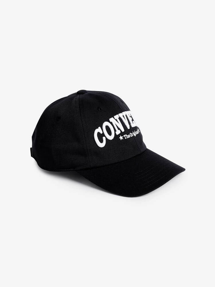 Converse Black Graphic 100% Cotton Baseball Cap - Image 1 of 2 Converse Black Graphic 100% Cotton Baseball Cap - Image 1 of 2