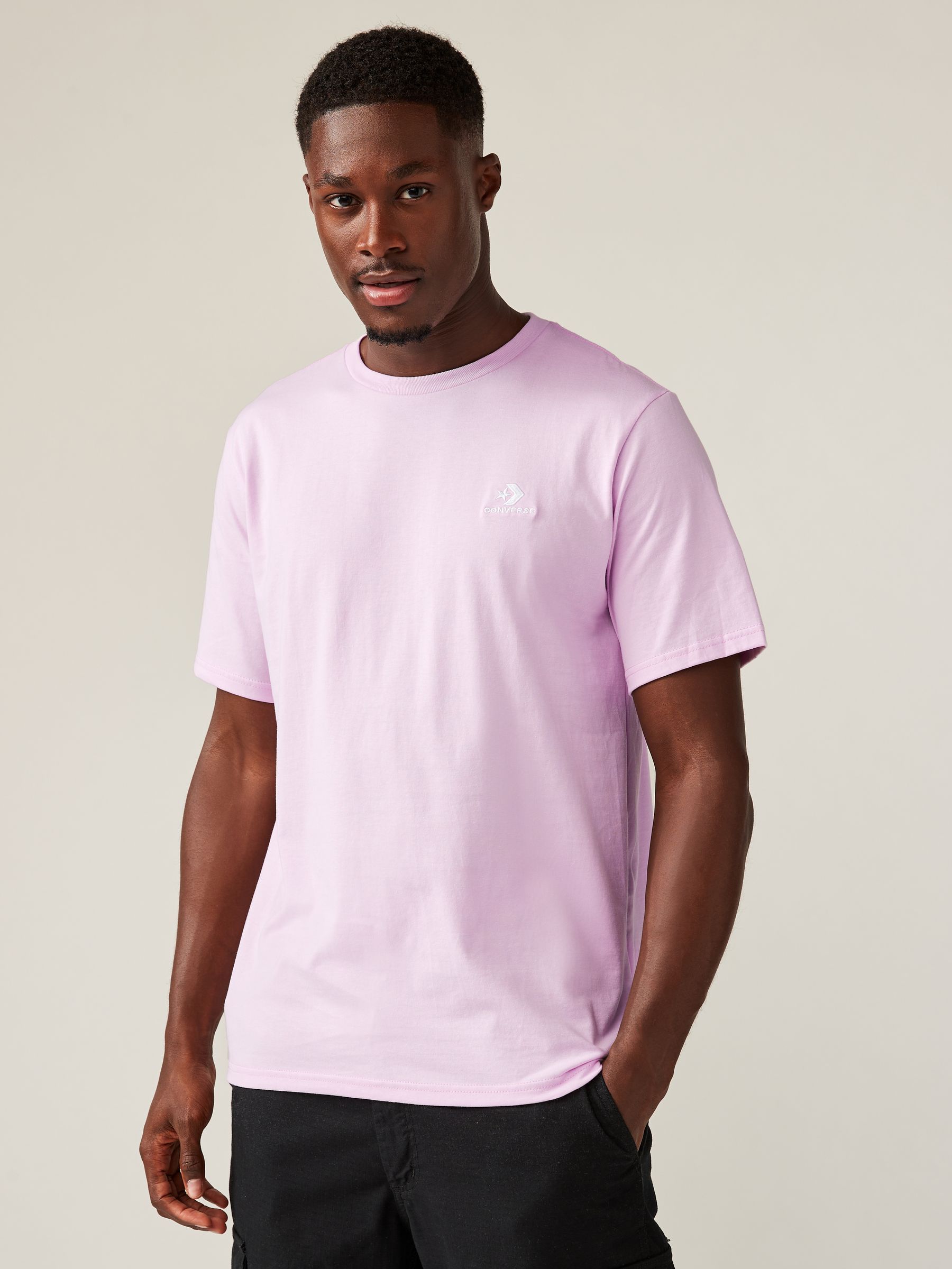 Buy Converse Lilac Purple Embroidered Star Chevron T Shirt from Next Luxembourg