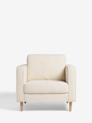 Casual Boucle Oyster Natural Houghton Slim Arm Chair - Image 4 of 14