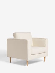 Casual Boucle Oyster Natural Houghton Slim Arm Chair - Image 6 of 14