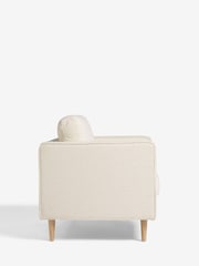 Casual Boucle Oyster Natural Houghton Slim Arm Chair - Image 7 of 14