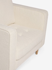 Casual Boucle Oyster Natural Houghton Slim Arm Chair - Image 9 of 14