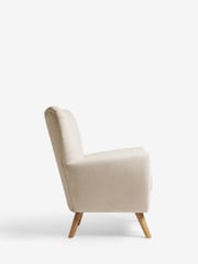Tweedy Plain Light Natural Wilson II Highback Grande Armchair - Image 6 of 8