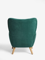 Fine Chenille Teal Blue Wilson II Highback Grande Armchair - Image 7 of 9