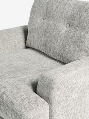 Chunky Chenille Light Grey Parker Platform Armchair - Image 7 of 9