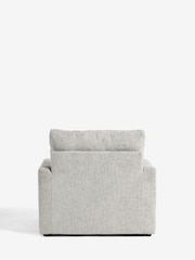Chunky Chenille Light Grey Parker Platform Armchair - Image 8 of 9