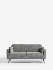 Chunky Chenille Dark Grey Mila Compact 3 Seater Sofa - Image 2 of 8