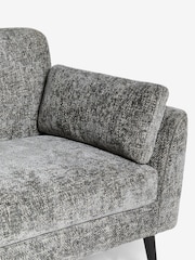 Chunky Chenille Dark Grey Mila Compact 3 Seater Sofa - Image 7 of 8