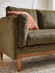 Plush Chenille Moss Green Kayden Compact 2 Seater Sofa In A Box - Image 2 of 9