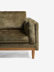 Plush Chenille Moss Green Kayden Compact 2 Seater Sofa In A Box - Image 8 of 9