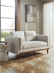 Tweedy Plain Light Natural Kayden Compact 2 Seater Sofa In A Box - Image 1 of 7
