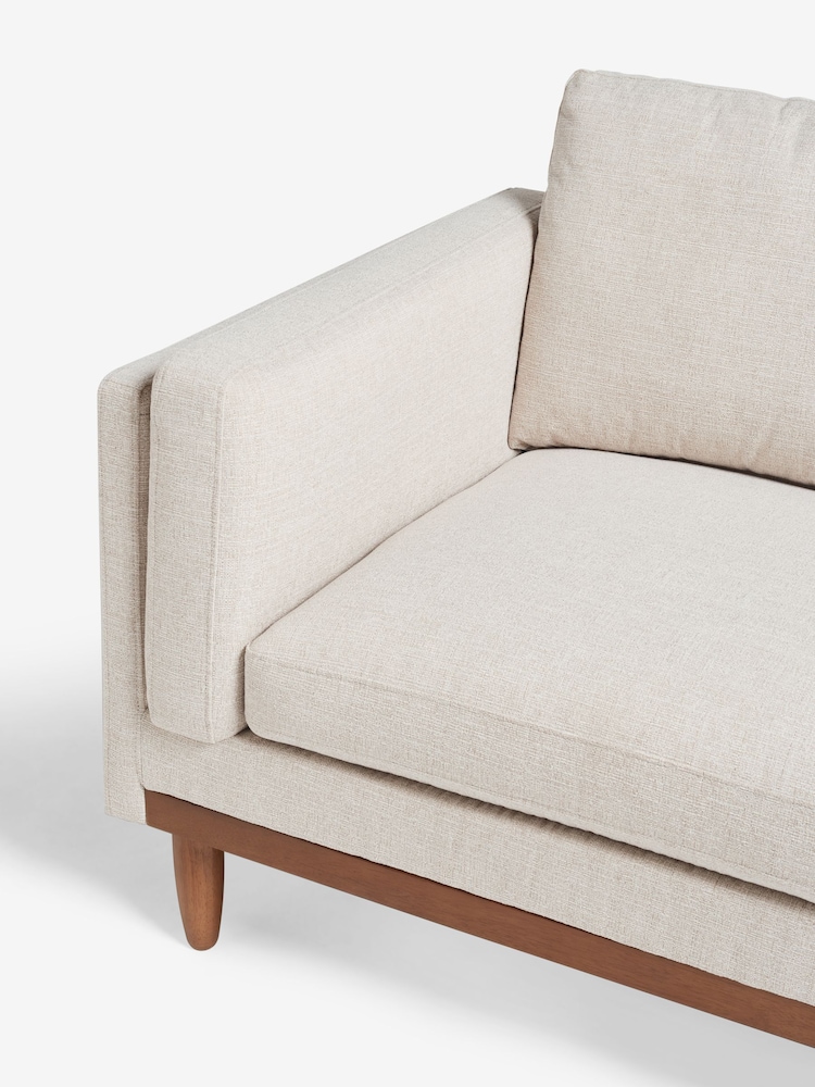 Tweedy Plain Light Natural Kayden Compact 2 Seater Sofa In A Box - Image 2 of 7