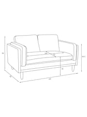 Tweedy Plain Light Natural Kayden Compact 2 Seater Sofa In A Box - Image 4 of 7