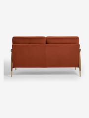 Soft Velvet Rust Brown Flinton Wooden 3 Seater Sofa - Image 4 of 6