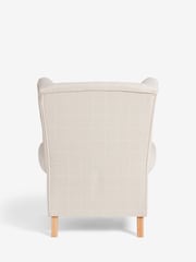 Tweedy Check Lawson Light Natural Grande Sherlock Highback Armchair - Image 8 of 10