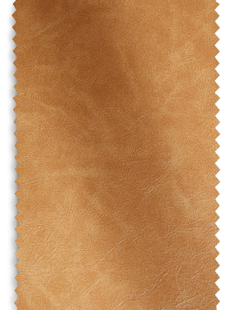 Vintaged Faux Leather Light Brown Colby Sling Accent Chair - Image 10 of 10