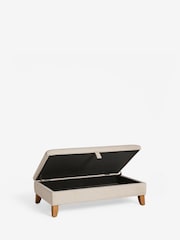 Tweedy Plain Light Natural Albury Large Footstool - Image 5 of 7