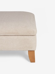 Tweedy Plain Light Natural Albury Large Footstool - Image 6 of 7