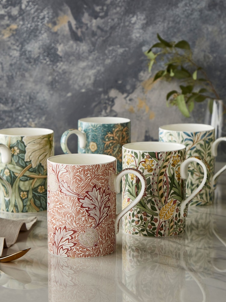 Morris & Co. Set of 6 Apple Mugs - Image 2 of 6