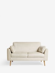 Plush Chenille Oyster Natural Mila Compact 2 Seater Sofa In A Box - Image 3 of 8