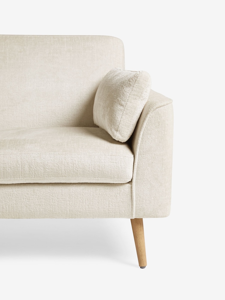 Plush Chenille Oyster Natural Mila Compact 2 Seater Sofa In A Box - Image 8 of 8