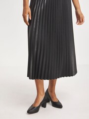 JD Williams Black Super Comfort Flexible Court Shoes In Extra Wide Fit - Image 1 of 6