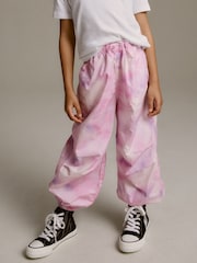 Pink Tie Dye Parachute Cargo Trousers (3-16yrs) - Image 3 of 6