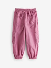 Bright Pink 100% Cotton Parachute Cargo Trousers (3-16yrs) - Image 6 of 8