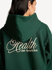Sporty & Rich Green Health Script Hoodies - Image 6 of 6