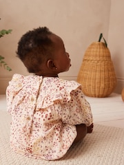 Beige Ditsy Floral Baby Bloomer Romper (0mths-3yrs) - Image 2 of 10