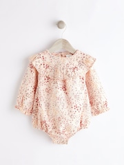 Beige Ditsy Floral Baby Bloomer Romper (0mths-3yrs) - Image 4 of 10