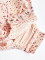 Beige Ditsy Floral Baby Bloomer Romper (0mths-3yrs) - Image 7 of 10