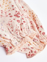 Beige Ditsy Floral Baby Bloomer Romper (0mths-3yrs) - Image 8 of 10