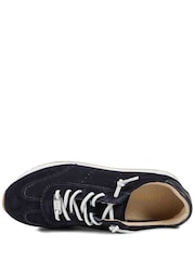 Jones Bootmaker Blue Alenya Suede Leather Lace Up Trainers - Image 4 of 5