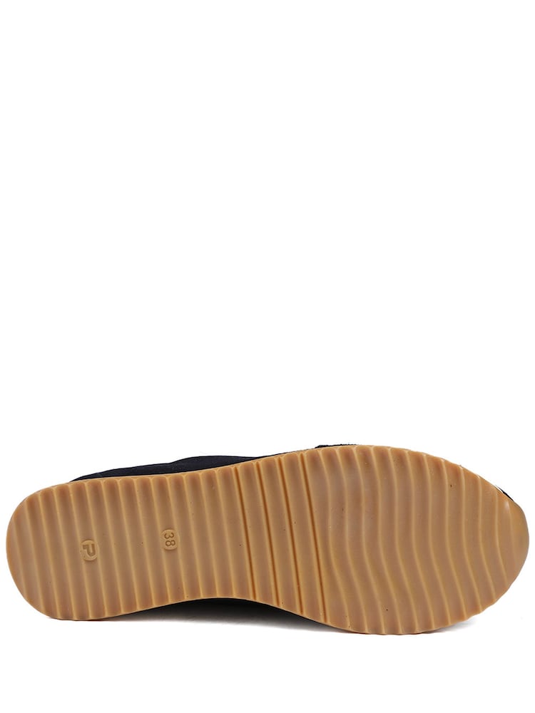 Jones Bootmaker Blue Alenya Suede Leather Lace Up Trainers - Image 5 of 5