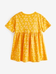 Yellow Textured Jersey Dress (3mths-7yrs) - Image 4 of 5