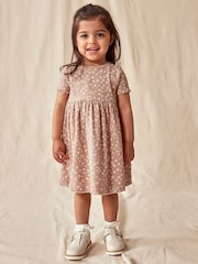 Neutral Ribbed Jersey Dress (3mths-7yrs) - Image 1 of 8