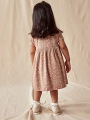 Neutral Ribbed Jersey Dress (3mths-7yrs) - Image 3 of 8