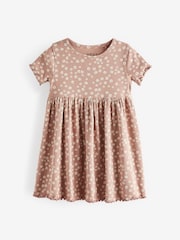 Neutral Ribbed Jersey Dress (3mths-7yrs) - Image 6 of 8