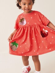 Strawberry Sequin Jersey Dress (9mths-7yrs) - Image 2 of 7