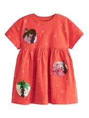 Strawberry Sequin Jersey Dress (9mths-7yrs) - Image 5 of 7