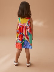 Multicoloured 100% Cotton Sleeveless Jersey Dress (3mths-7yrs) - Image 3 of 7