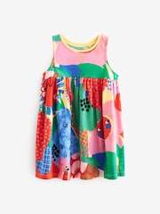 Multicoloured 100% Cotton Sleeveless Jersey Dress (3mths-7yrs) - Image 5 of 7