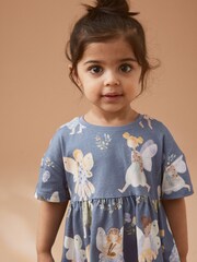 Blue Fairy 100% Cotton Short Sleeve Jersey Dress (3mths-7yrs) - Image 4 of 7